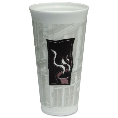 Picture of Uptown Thermo-Glaze Hot/Cold Cups, Foam, 20oz, Red/Black/Gray, 20/Bag, 20/CT