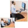 Picture of WorkFit-A Sit-Stand Workstation with Suspended Keyboard, Single LD, 21.5w x 11d x 37h, Aluminum/Black