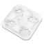 Picture of StrongHolder Molded Fiber Cup Tray, 8-32 oz, Four Cups, White, 300/Carton