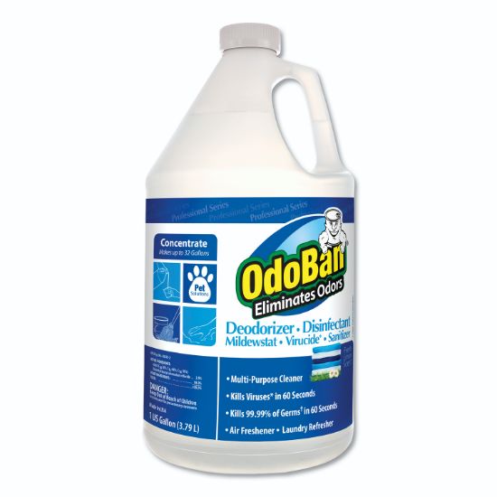 Picture of Odor Eliminator and Disinfectant, Fresh Linen, 128 oz, 4/Carton