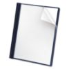 Picture of Premium Paper Clear Front Cover, 3 Fasteners, Letter, Blue, 25/Box