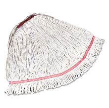 Picture of Swinger Loop Shrinkless Mop Heads, Cotton/Synthetic, White, Large, 6/Carton