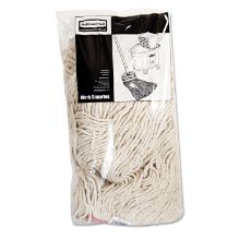 Picture of Cotton/Synthetic Cut-End Blend Mop Head, 20 oz, 1" Band, White, 12/Carton