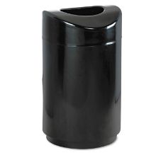 Picture of Eclipse Open Top Waste Receptacle, Round, Steel, 30 gal, Black