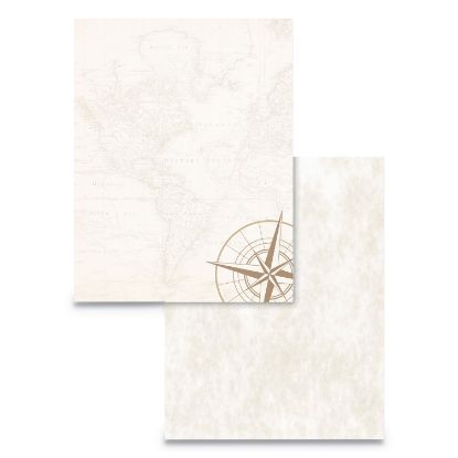 Picture of Pre-Printed Paper, 24 lb, 8.5 x 11, Map and Compass, 50/Pack